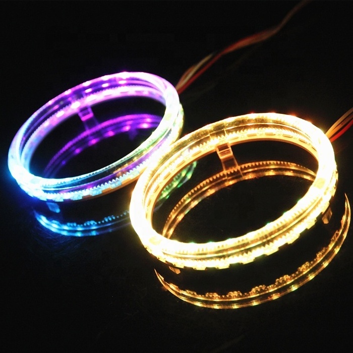 DLAND RGB OPTICAL LED ANGEL EYE RING HALO FOR BMW STYLE, WITH 80MM AND 95MM AVAILABLE