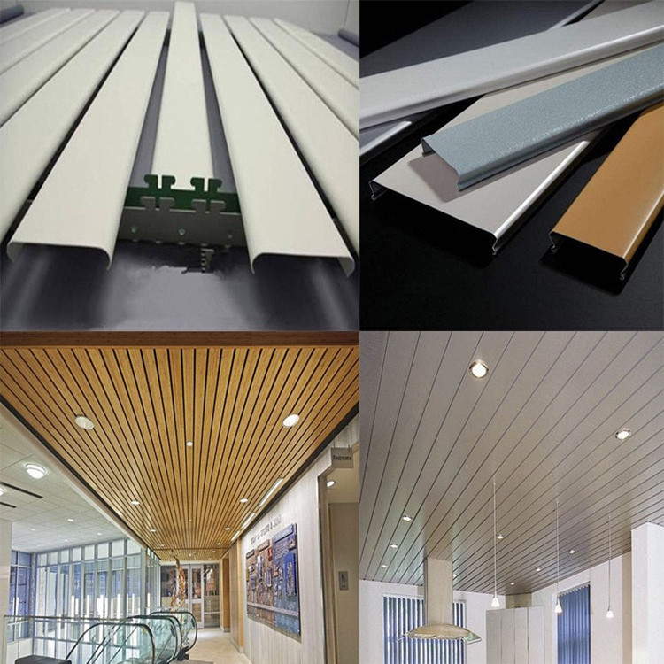 Interior Decor Linear Baffle Ceiling Panel G Strip Aluminum Wood Suspended Metal Aluminum Alloy Modern Customized 5 Years CN;GUA