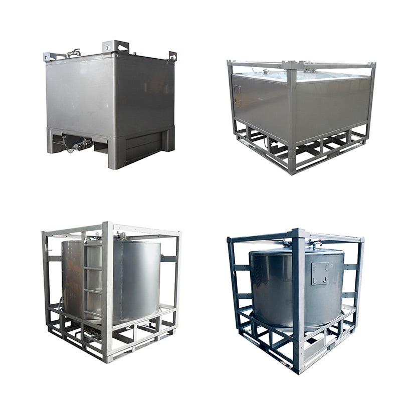 Chemical Raw Material Storage Tank Stainless Steel IBC Tote Tank Metal Container