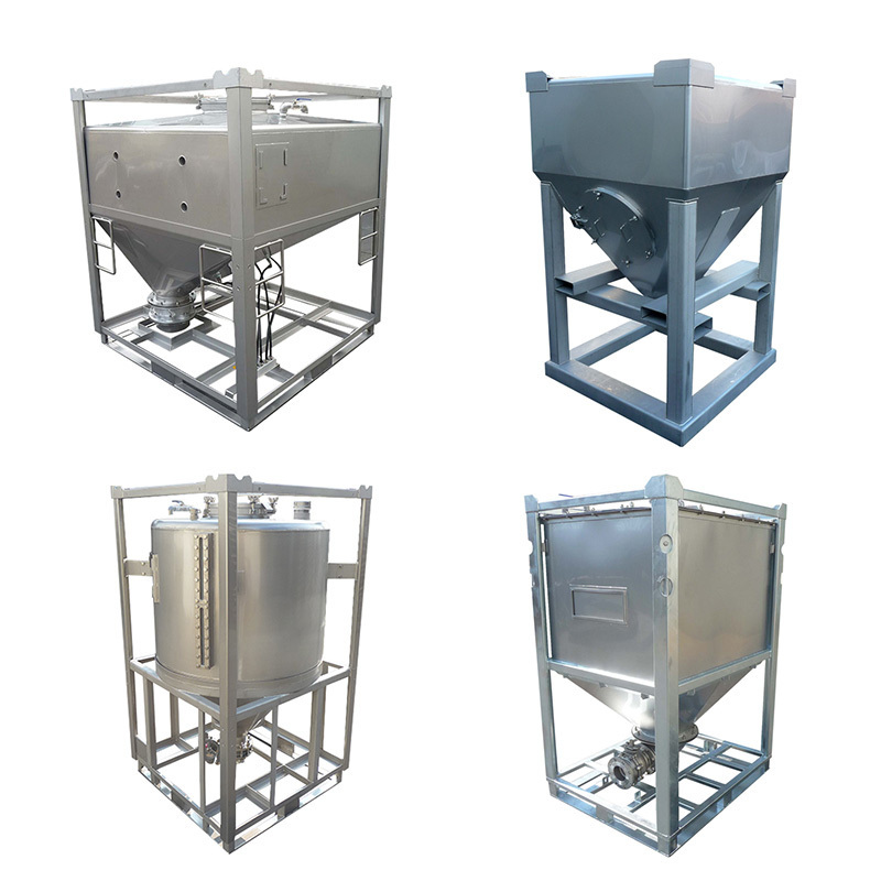 Chemical Raw Material Storage Tank Stainless Steel IBC Tote Tank Metal Container