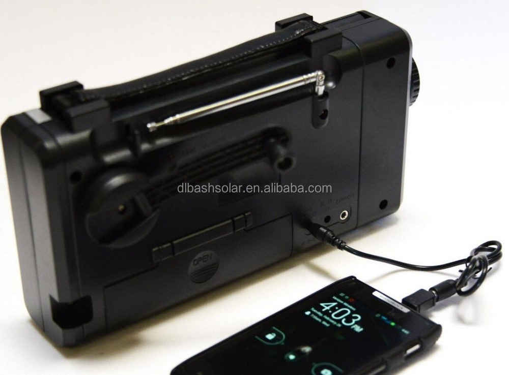 Hot sale crank rechargeable battery solar radio