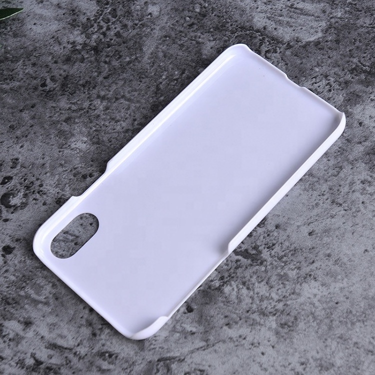 Phone Accessories Hard PC Blank Plastic Clear White Hardback Case Phone Cover for iPhone X Case