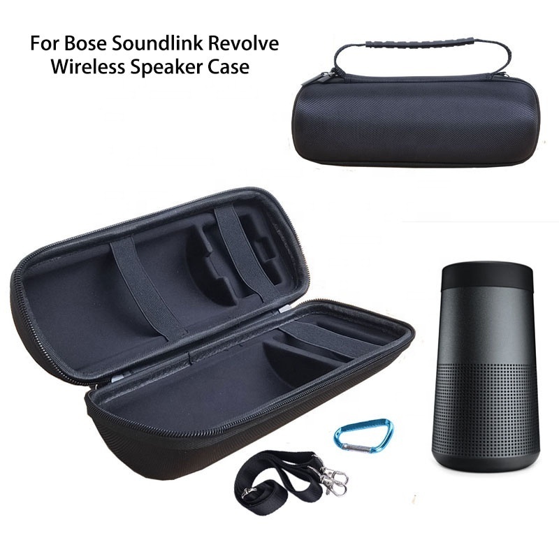 Hard plastic EVA portable carrying travel speaker casing bag for bose soundlink revolve speaker with handle