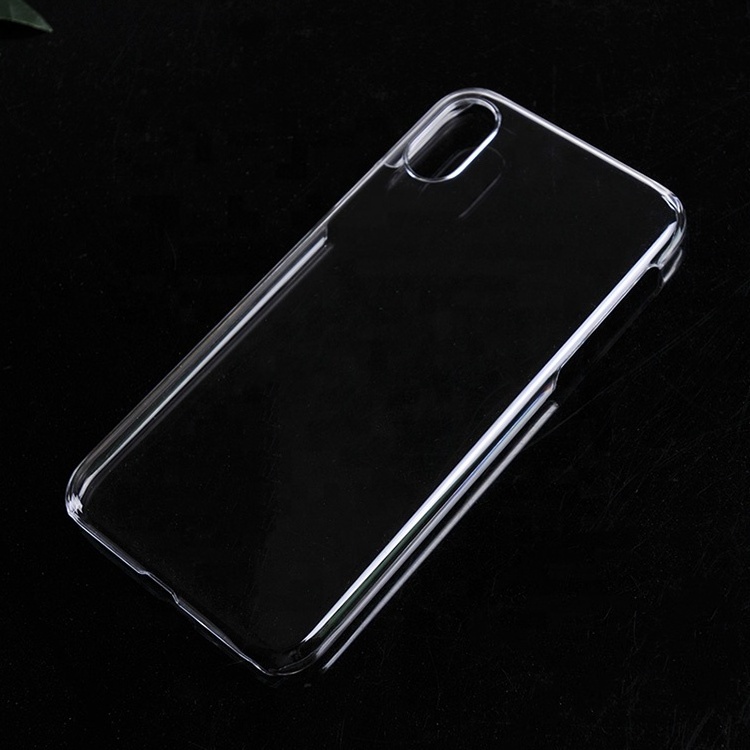 Phone Accessories Hard PC Blank Plastic Clear White Hardback Case Phone Cover for iPhone X Case