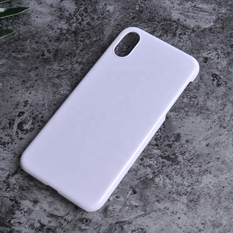 Phone Accessories Hard PC Blank Plastic Clear White Hardback Case Phone Cover for iPhone X Case