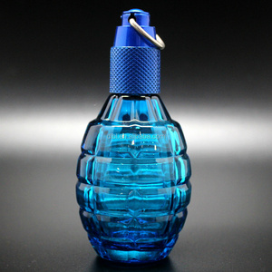 factory supply 105ml custom design boom hand grenade clear glass perfume bottle