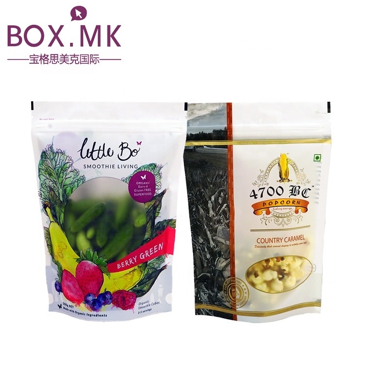 Food Packaging Packing Zip Lock Plastic Bags Standing Up Pouch Food Clear For Zipper Zip Lock