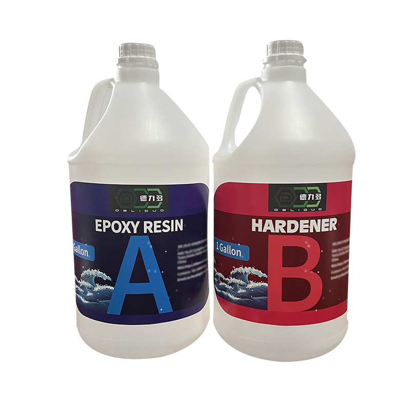 food grade epoxy resin 1 gallon and 1/2 gallon Epoxy Resin and hardner 2:1 weight ratio deep cast for office desk resin