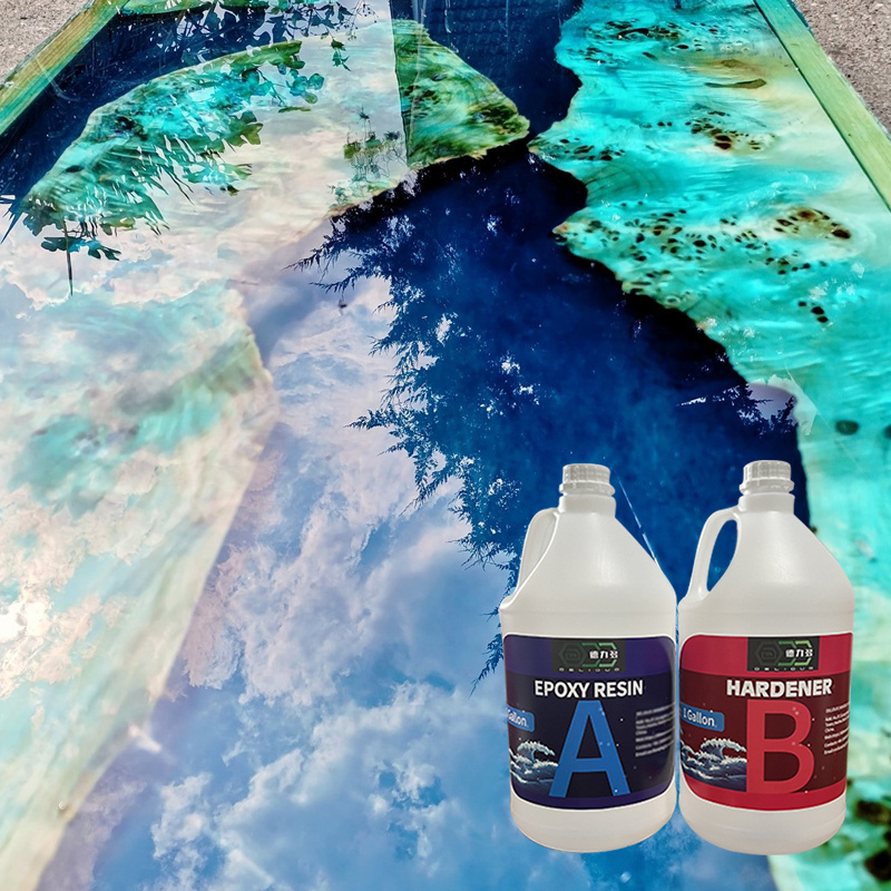 food grade epoxy resin 1 gallon and 1/2 gallon Epoxy Resin and hardner 2:1  deep cast for river table epoxy resin price per kg