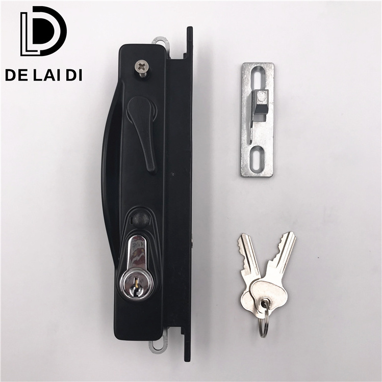 Security sliding screen door lock with single hook