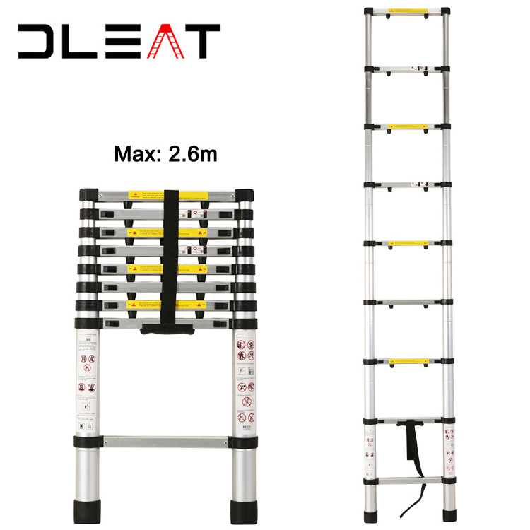 New Product retractable aluminum ladder 6.2m telescopic ladder stand aluminum tree stand with EN131