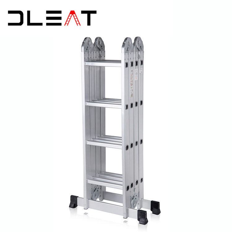 4*4 & 16 Steps Lightweight Folding Multi-Function Aluminum Joint Stairs & Ladder With Safety Platform