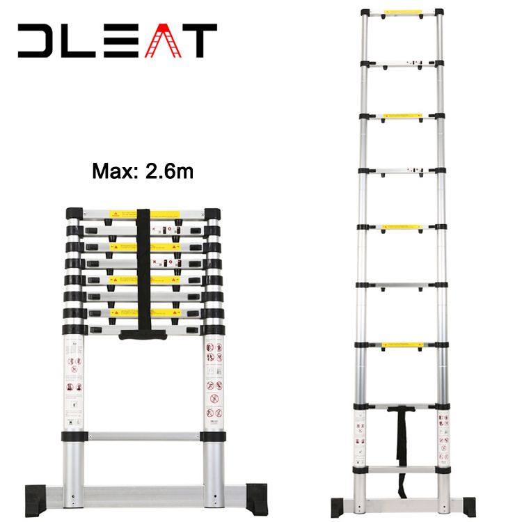 New Product retractable aluminum ladder 6.2m telescopic ladder stand aluminum tree stand with EN131