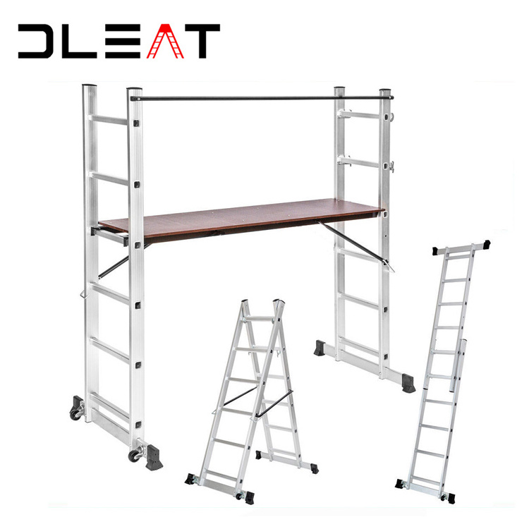 aluminium scaffolding/mobile aluminium telescopic scaffolding tower ladder in scaffolding use for home