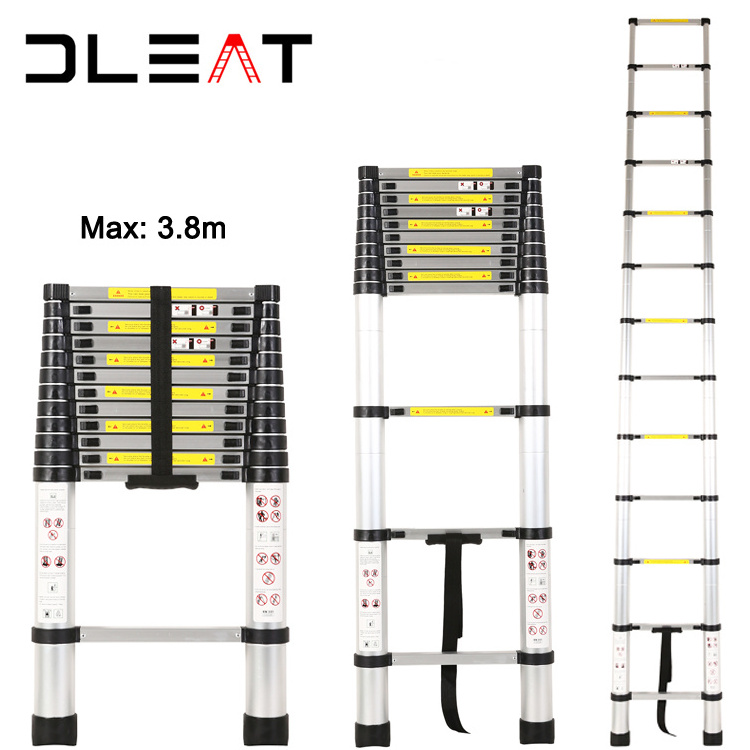 high quality manual folding step ladder aluminum extension portable 13 steps folding bulwark ladder