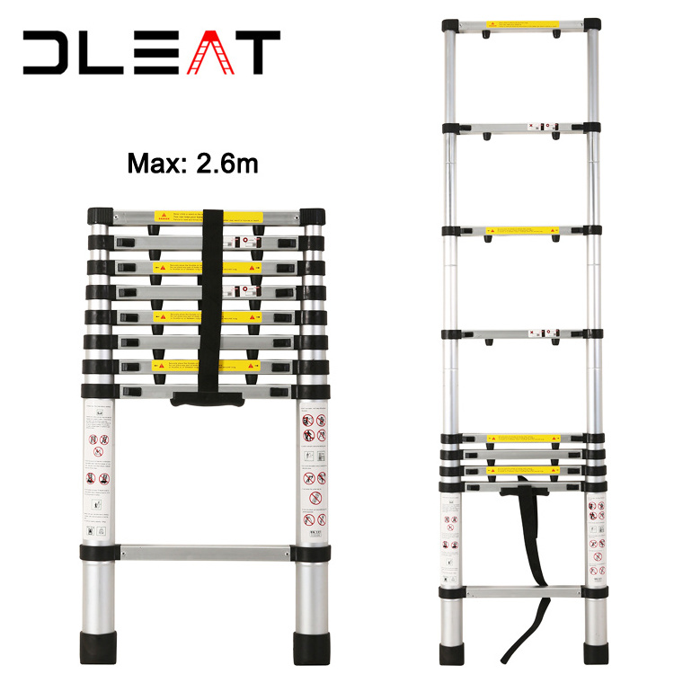 New Product retractable aluminum ladder 6.2m telescopic ladder stand aluminum tree stand with EN131