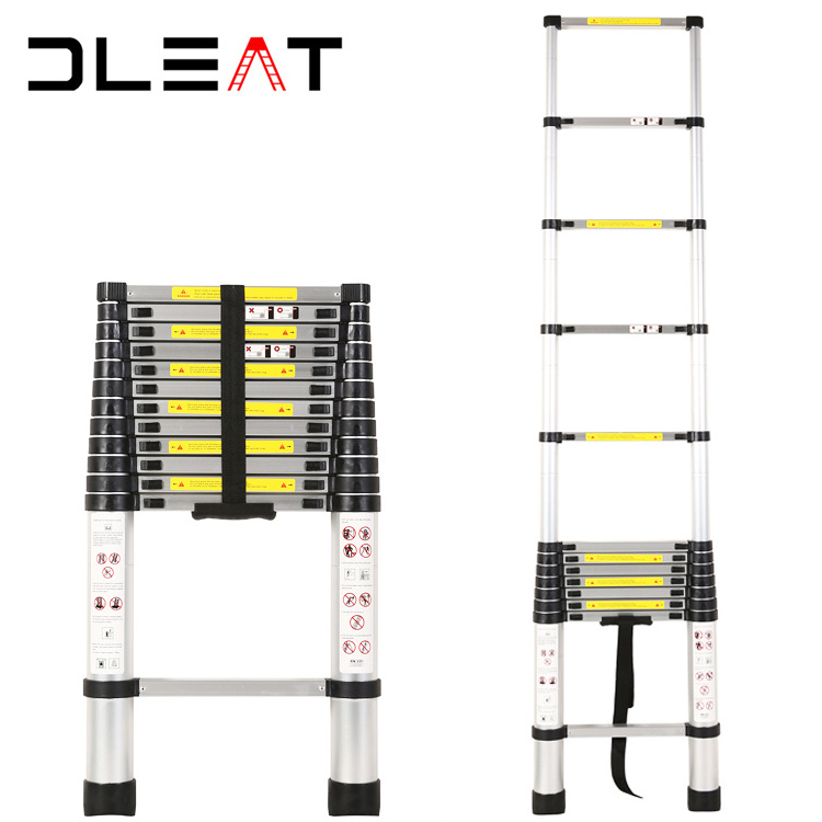 high quality manual folding step ladder aluminum extension portable 13 steps folding bulwark ladder