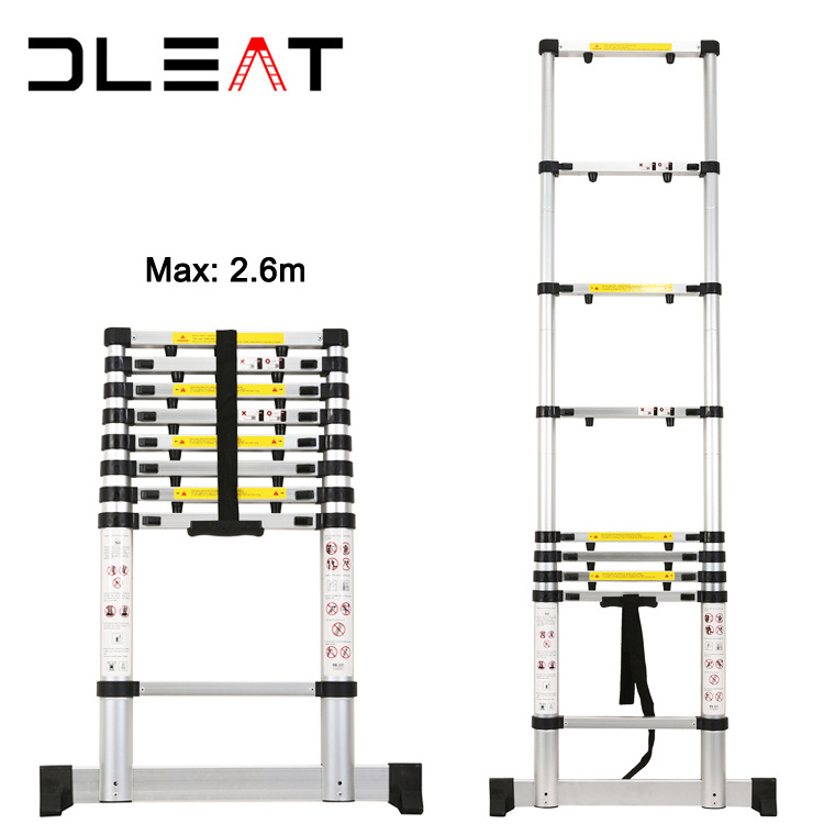 New Product retractable aluminum ladder 6.2m telescopic ladder stand aluminum tree stand with EN131