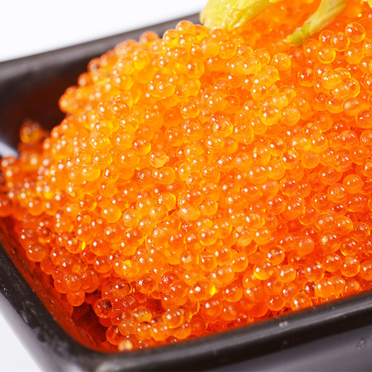 Frozen Tobiko Roe Good Taste Seasoned Herring Roe Flying Fish Roe From China Factory