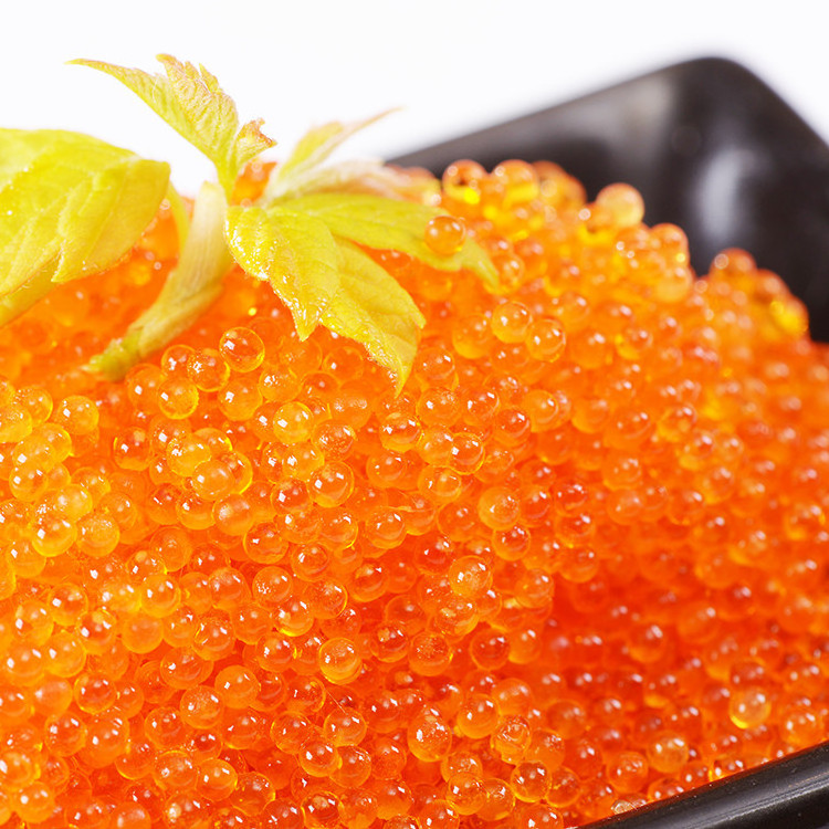 Frozen Tobiko Roe Good Taste Seasoned Herring Roe Flying Fish Roe From China Factory