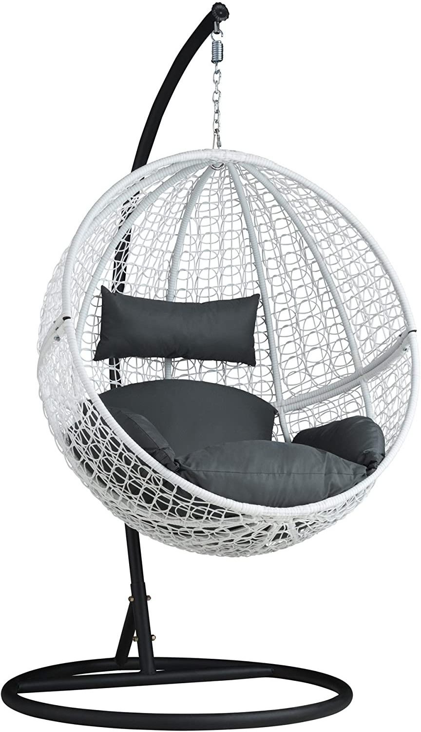 Modern double seat swing chair, Swing Hanging Egg Rattan Chair Outdoor Hammock Stand Cushions not include Chair