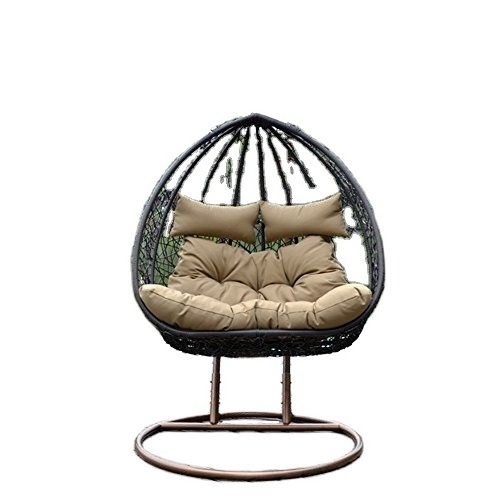 Swing Chair Hanging Egg Chair Outdoor in 2022 Glass Bedroom Furniture Spun Polyester Fabric Modern PE Rattan PU Density 20kg/m3