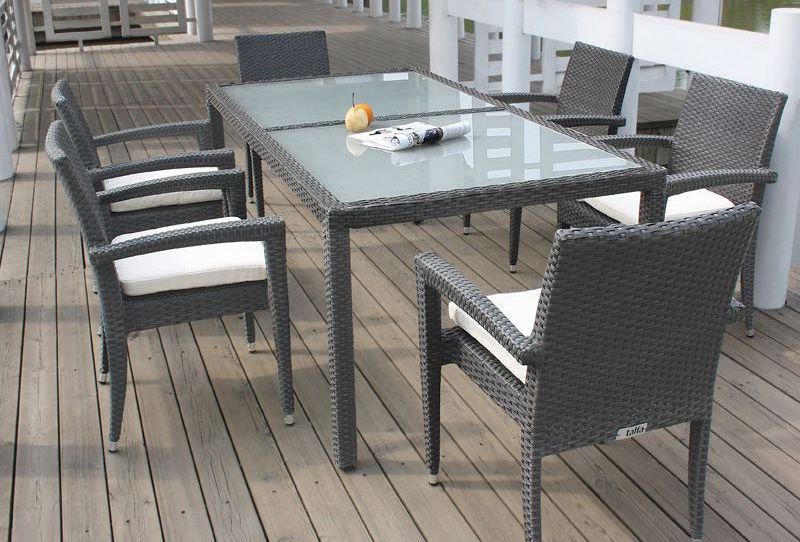 The Patio Dining Set - Turn A Meal Into An Occasion Gather Round Dl Furniture Generously Sized Table On The Six Included Chairs