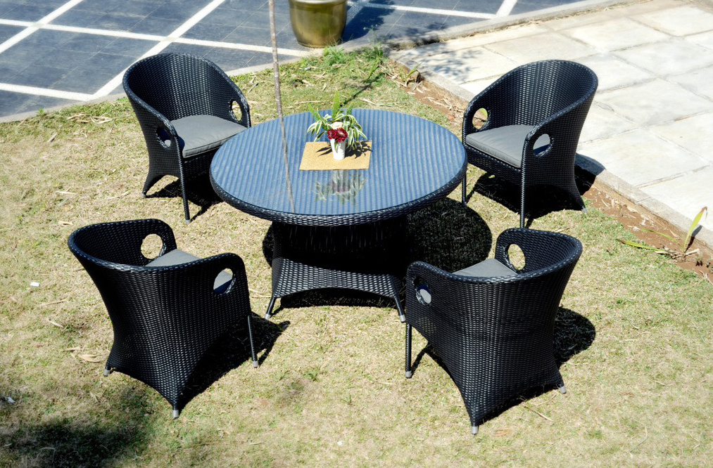 From 4 Piece Patio Rattan Furniture Dining Set, You'll Find It Elevates Your Exterior Living Space To The Extraordinary.