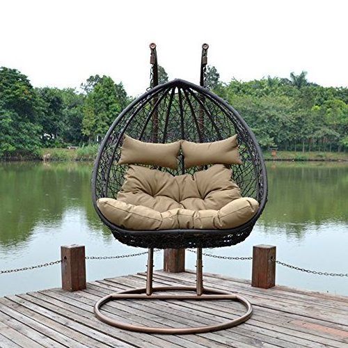 Garden Seat Aluminum Frame Outdoor Indoor Hanging Day Bed Chair For Baby And Your Family Rattan Swing Chair