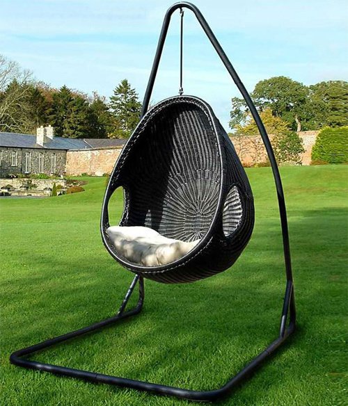 Garden Seat Aluminum Frame Outdoor Indoor Hanging Day Bed Chair For Baby And Your Family Rattan Swing Chair