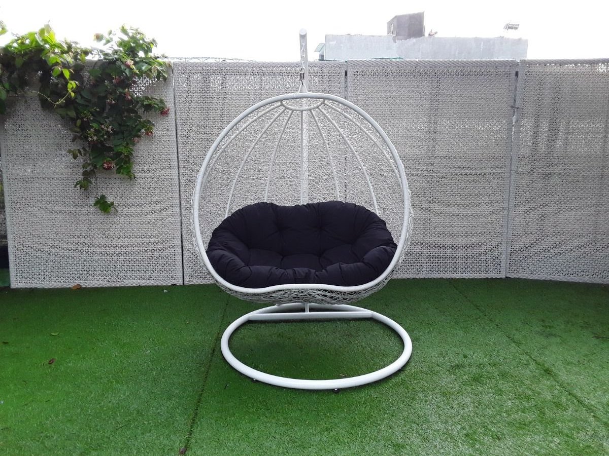 High Quality Hanging Egg Swing Chair With Bracket Aluminum Frame Indoor Outdoor Frame Fabric Packing Furniture