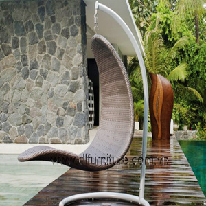 GARDEN SETS - High Quality Modern Double Hanging Egg Chairs Outdoor Rattan Swinging Egg Chair With Bracket