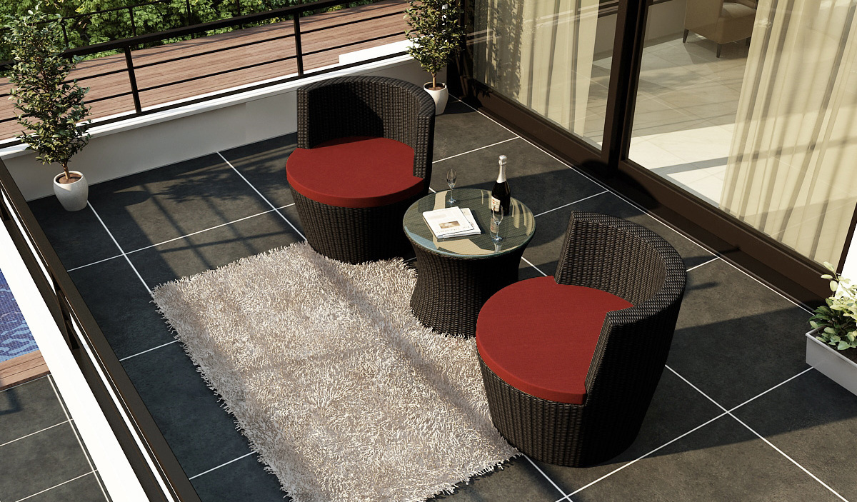 Wicker Patio Furniture Sets 3pcs Front Porch Furniture Outdoor Furniture Chairs Made Of Black Pe Rattan& A Strong Aluminum Frame