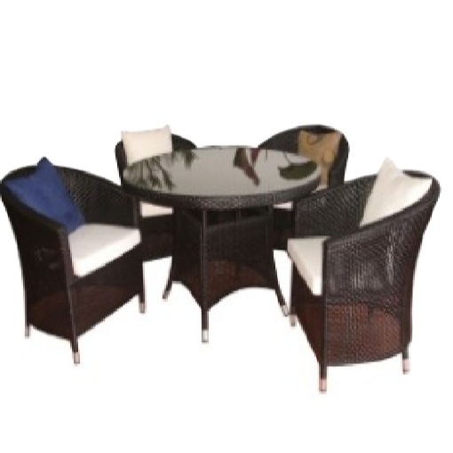 Best Choice Products 5-Piece Indoor Outdoor Wicker Patio Dining Table Furniture Set, 4 Chairs