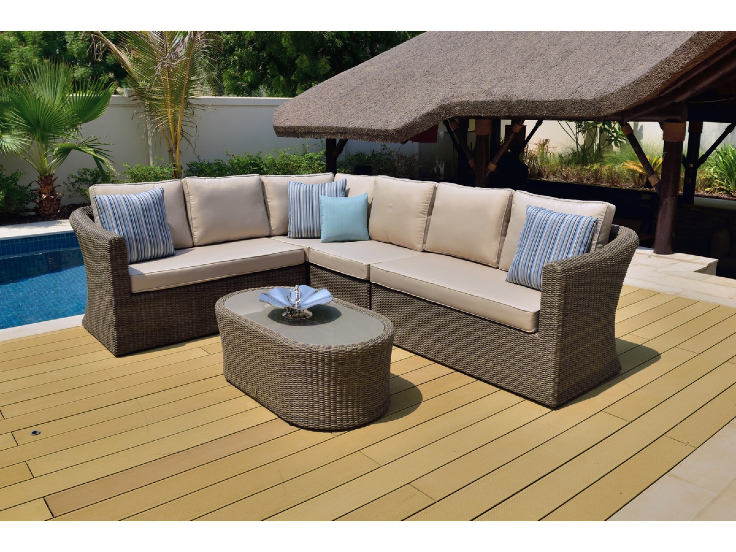 Patio Furniture Sets Outdoor Couch Modular Rattan Outdoor Sectional Sofa Patio Set All Weather Pe Wicker Patio Conversation Sets