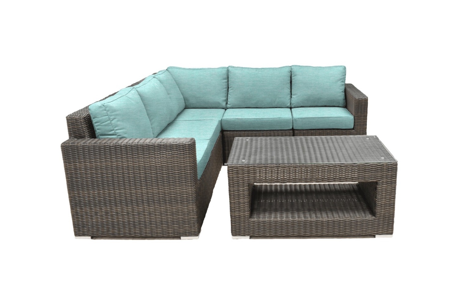 Wicker Outdoor Furniture Rattan Sofa Furniture Outdoor Garden Patio Rattan Furniture / PE Aluminum Modular Sofa Set