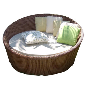 Poly Rattan Round Sunbed Garden Furniture/Garden Outdoor Pool Furniture Patio Sun Loungers Chair