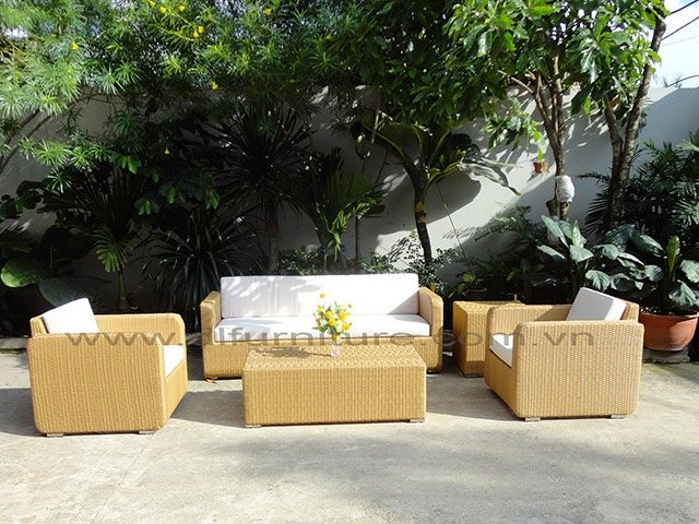 Cheap price hot Sofa set/ poly rattan  outdoor indoor furniture from DL// Vietnam