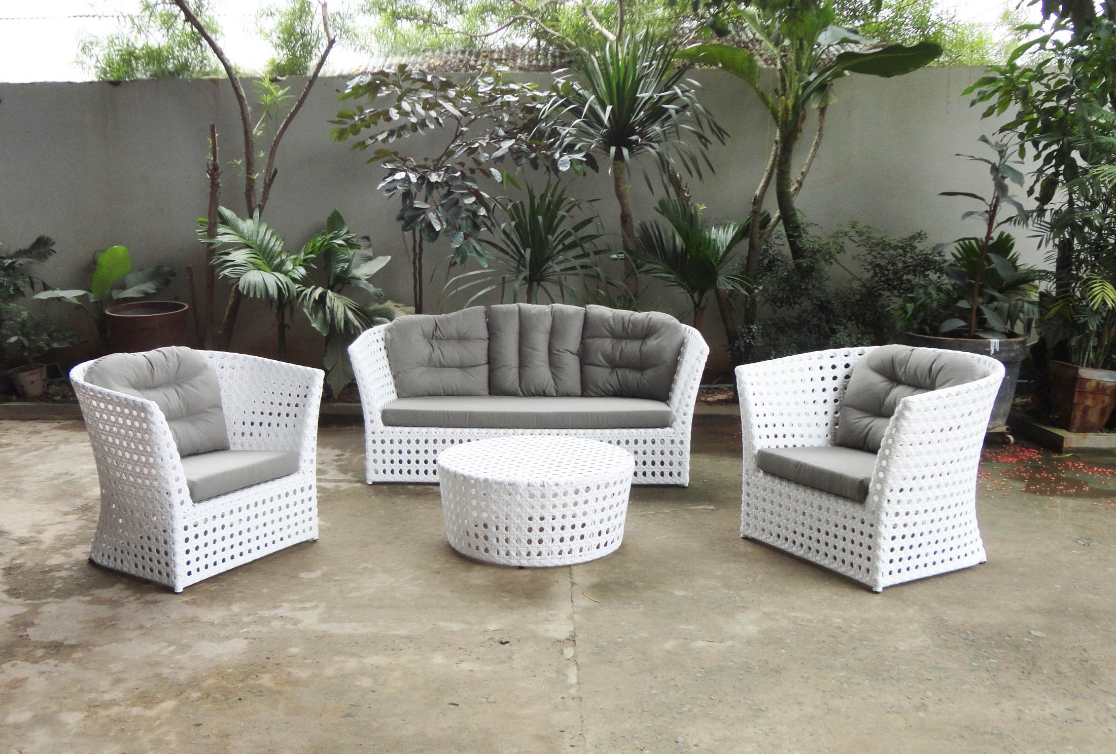 High Quality Outdoor Furniture Garden Sofa Set Rattan Lounge Patio Furniture Sofa Set With Furniture Cover