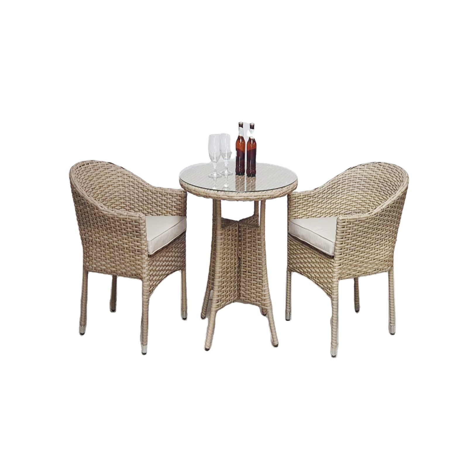 Wide Applications - This Outdoor Wicker Conversation Coffee Set Is Perfect For Small Spaces And Creating Comfortable Corners.