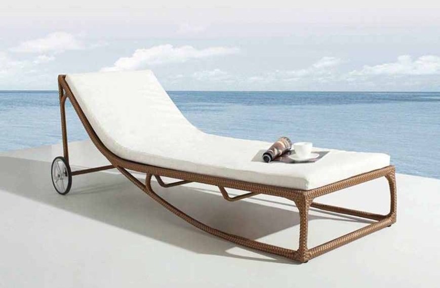 New Outdoor Furniture Rattan Sun Lounge Chair For Garden Relax