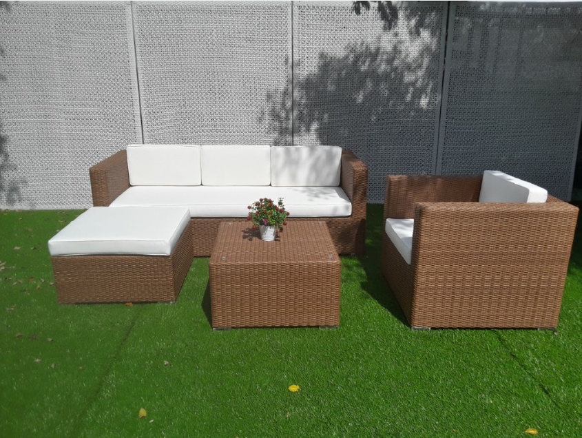 Brown Fiber Rattan Outdoor Furniture Handicraft Products with Sets Natural Furniture Vietnam Wicker Garden Outdoor Patio Brown