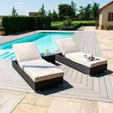 Outdoor Chaise Lounge Set of 2, Rattan Wicker Patio Lounge Chairs for Outside, Adjustable Chaise Loungers with Cushions