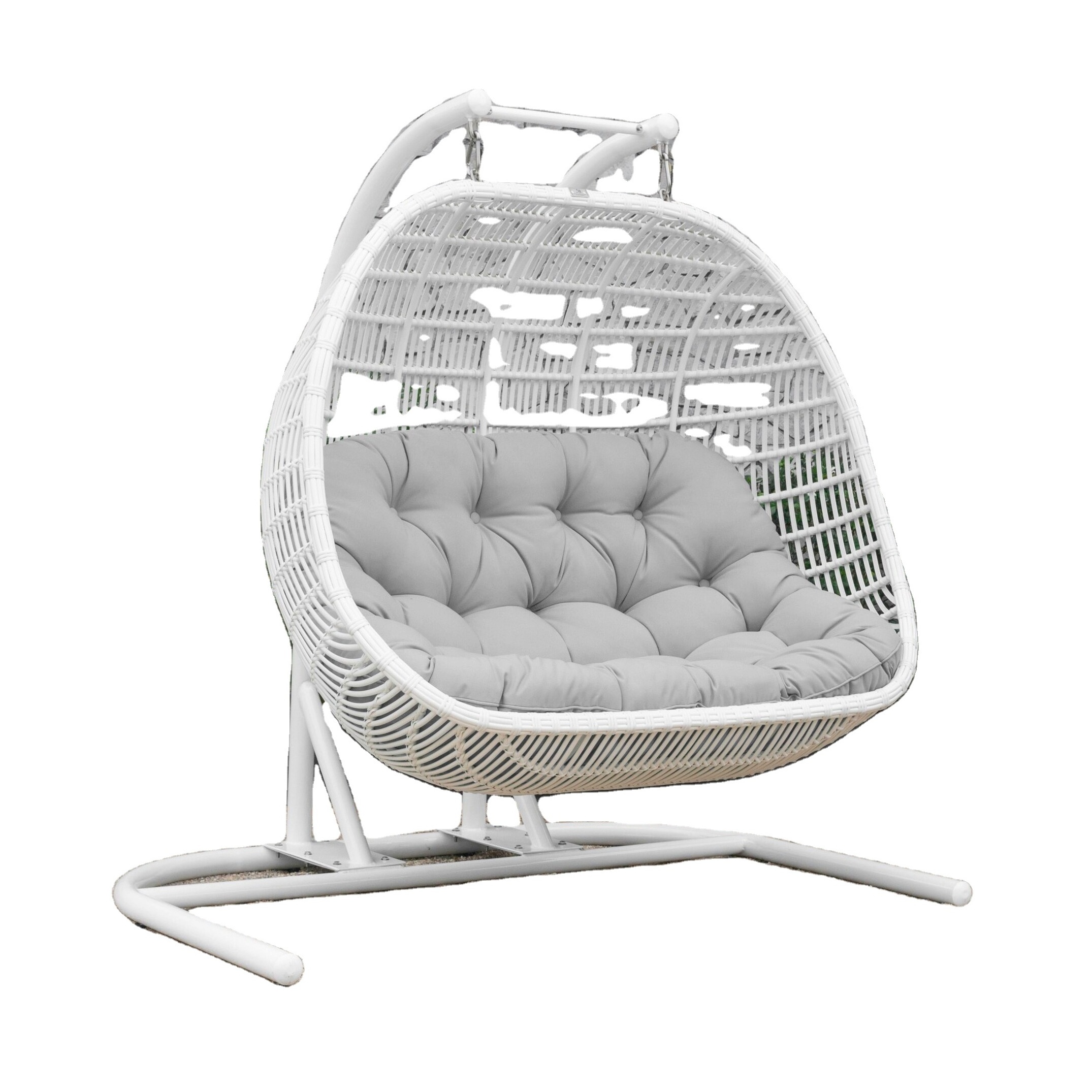 Outdoor Patio Swing Chair Furniture Rattan Wicker Furniture High Modern Swing Chair With Cushion Hotel/Villa Dining Furniture