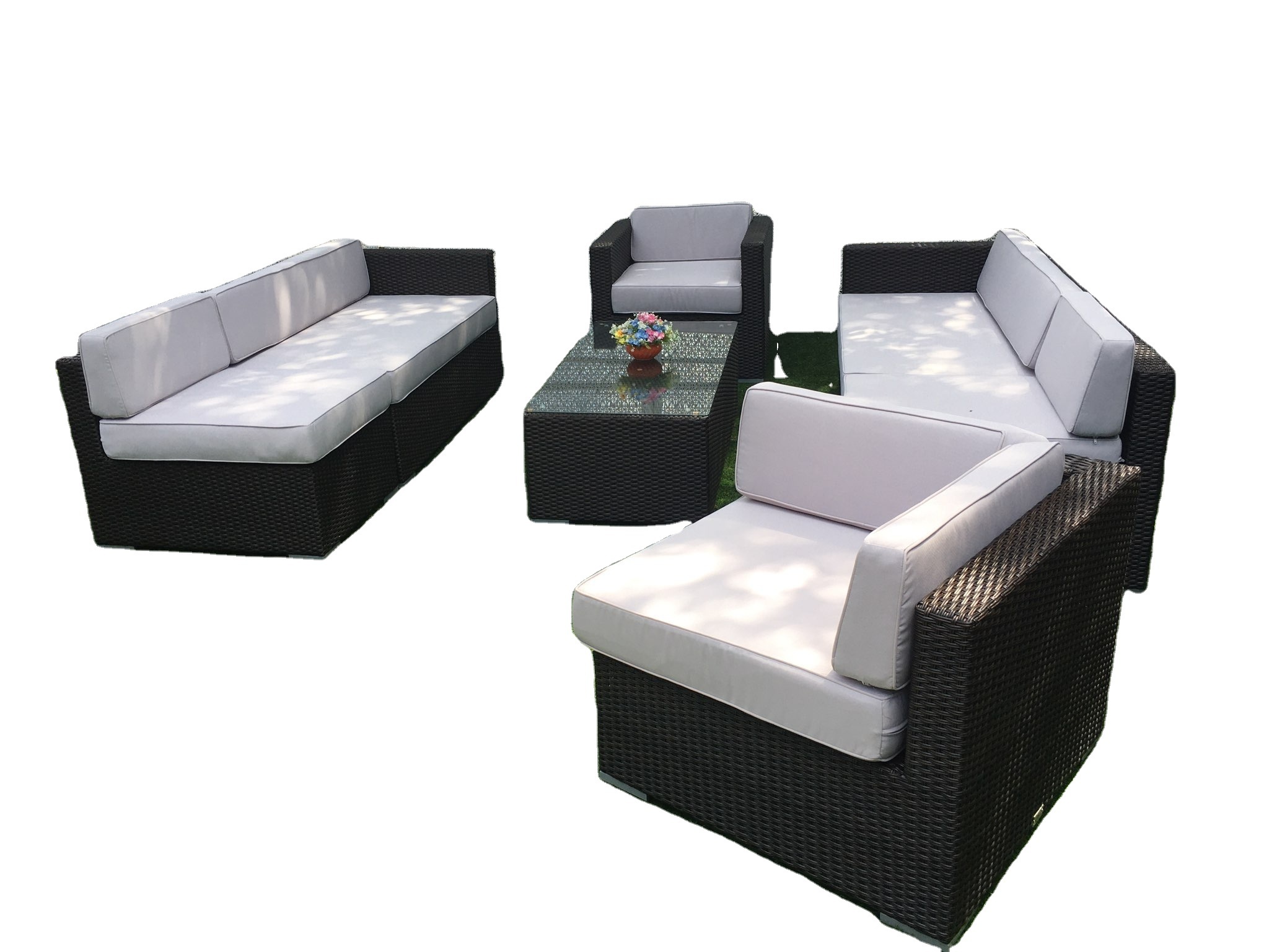 DL poly rattan sofa/ chair/ table, garden patio furniture patio furniture dining table set