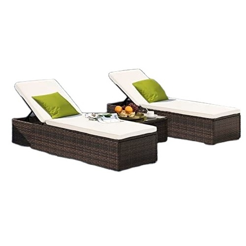 Sun lounger chaise outdoor sunbed rattan chairs garden deck chair sun lounger swimming pool daybed patio furniture