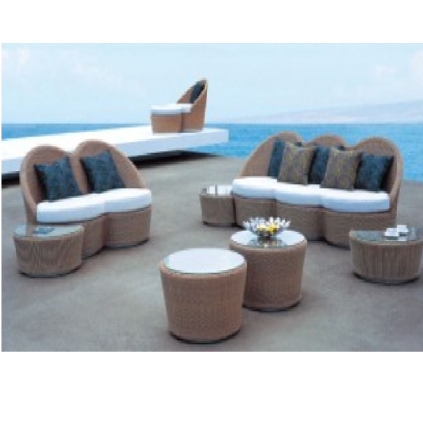 Aluminiumframe Rattan Furniture Set for Garden Courtyard Apartment or Farmhouse in Vietnam