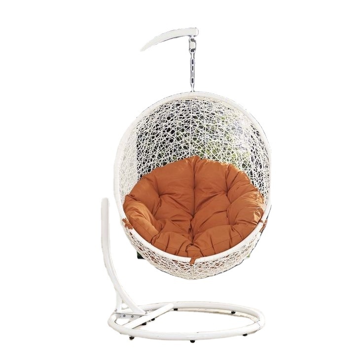 Swing Egg Chair, Rattan Hanging Chair, Indoor & Outdoor Hammock Chair with Seat Cushion