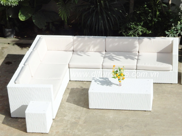 Cheap price hot Sofa set/ poly rattan  outdoor indoor furniture from DL// Vietnam