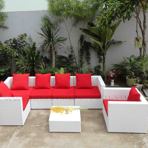 Cheap price hot Sofa set/ poly rattan  outdoor indoor furniture from DL// Vietnam